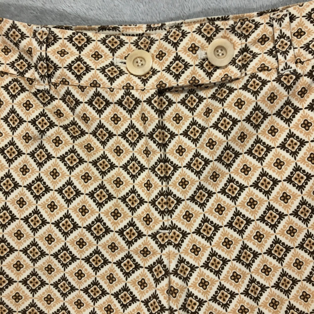 Talbots Stretch Patterned Crop Pants Geometric Pr… - image 2